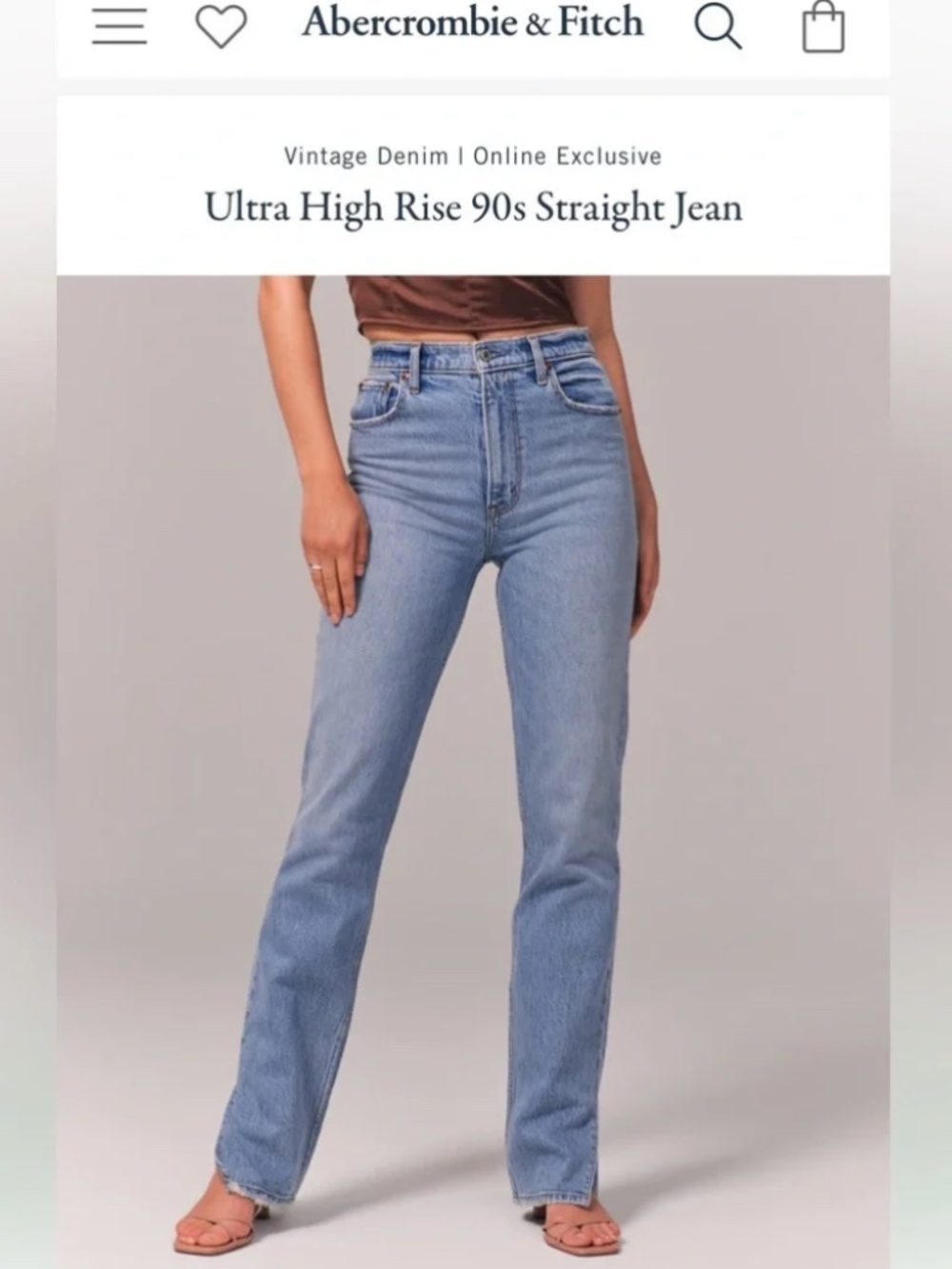 Abercrombie & Fitch ‘The 90s Straight Ultra High Rise’ Jeans